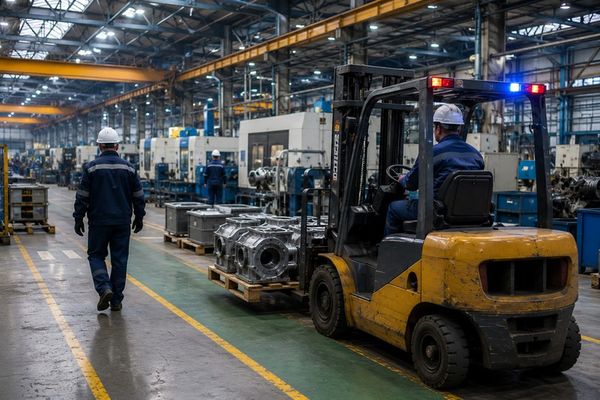 AI-камера для машиностроительных предприятий: предотвращение наездов техники и защита персонала на производстве